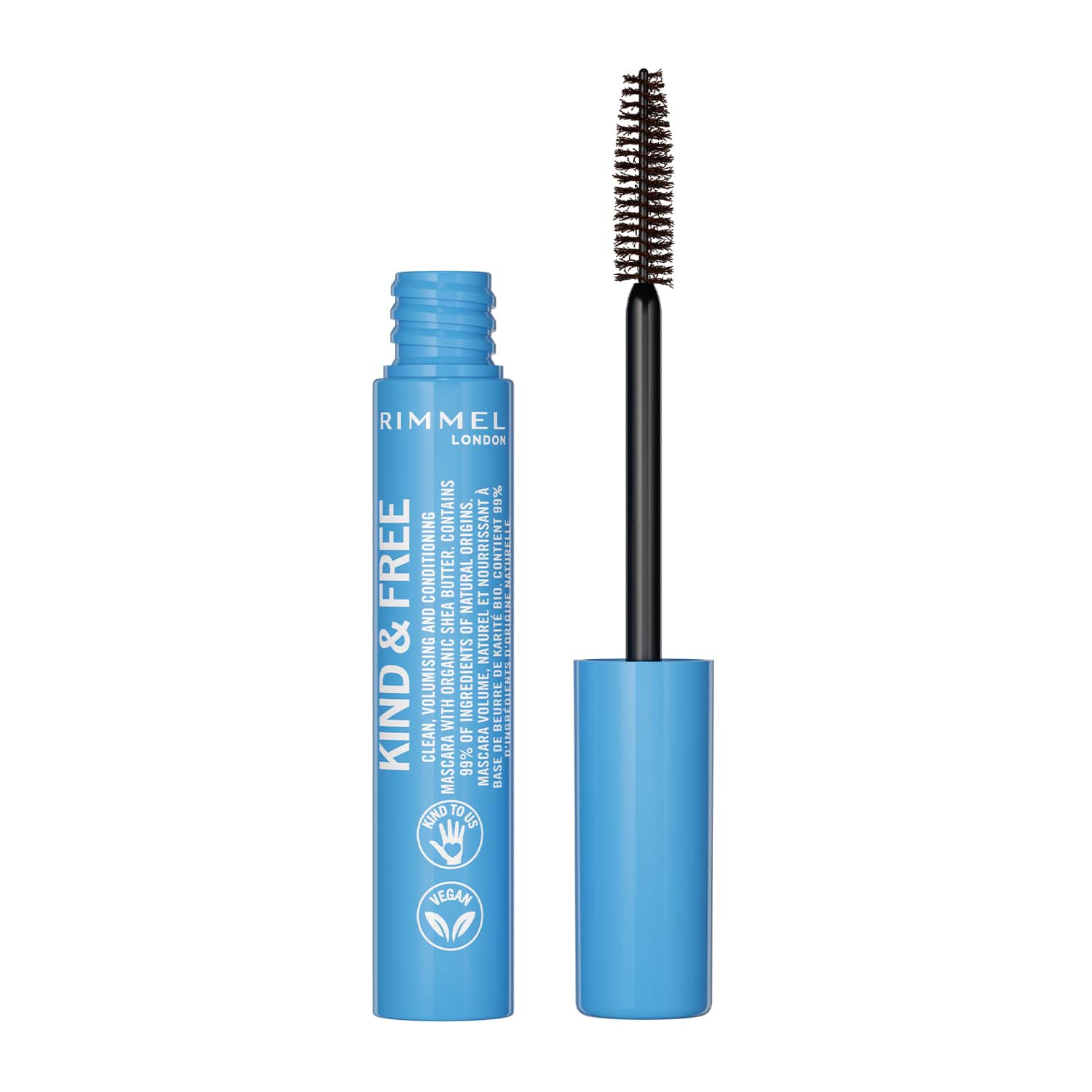Туш для вій Kind & Free Clean, Volumizing & Lengthening Mascara Rimmel London (Brown Black), 7 мл